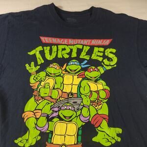 Teenage Mutant Ninja Turtles Graphic Short Sleeve T-Shirt Mens Size M Blue